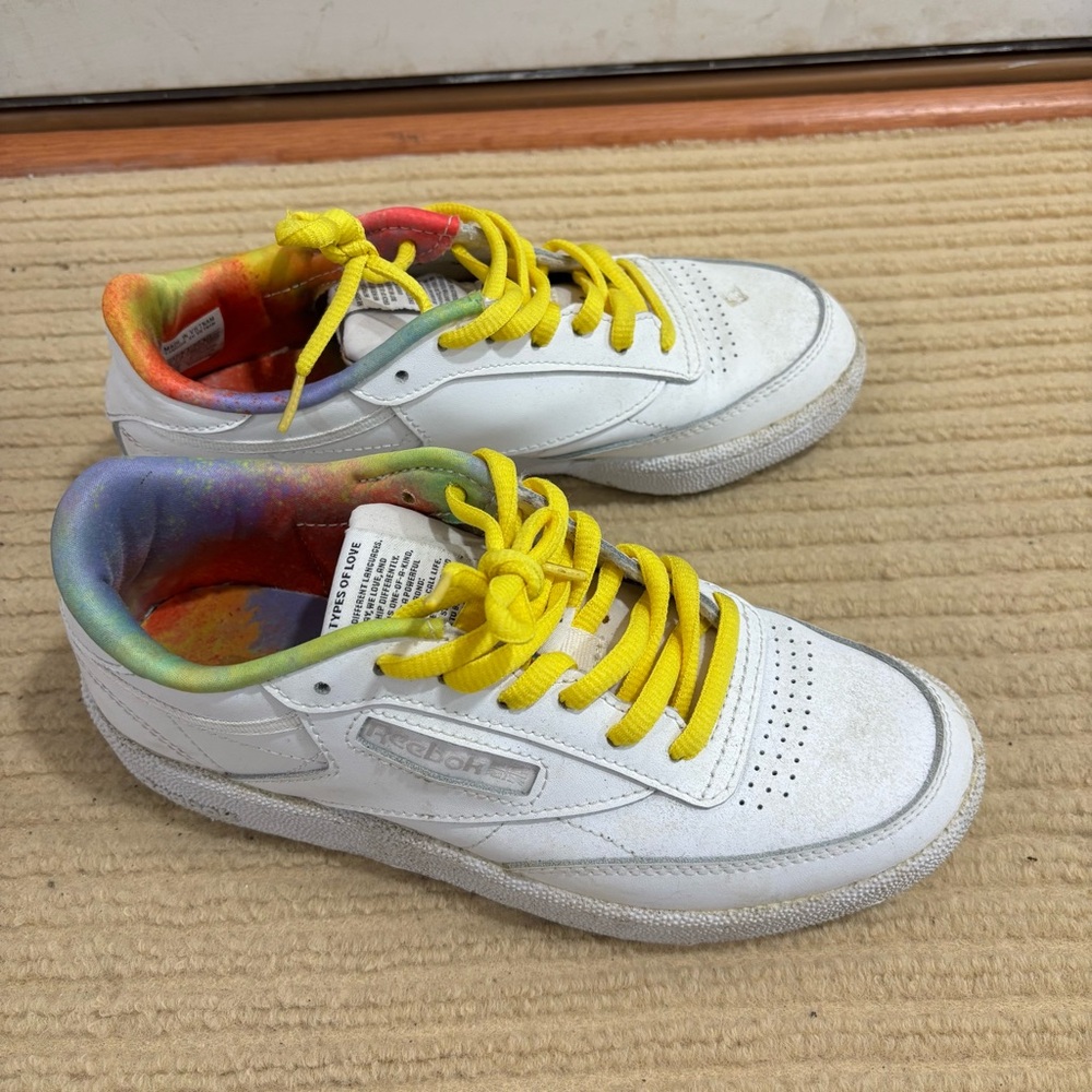 Reebok C85 Club Pride “All Types of Love” Leather Sneakers